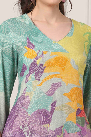 Pastel Floral Printed Kurta Set